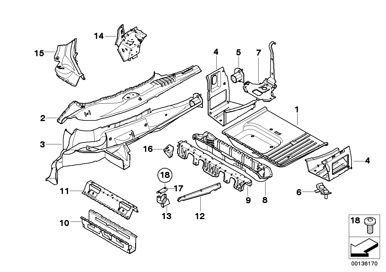 Genuine BMW 41113404990 E83 Rear Silencer Bracket (Inc. X3) | ML Performance EU EU Car Parts