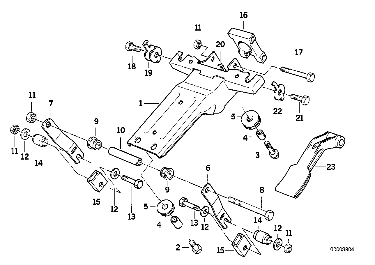 Genuine BMW 32311158447 E34 E32 E31 Securing Plate, Right (Inc. 525tds, 735i & 525i) | ML Performance EU Car Parts