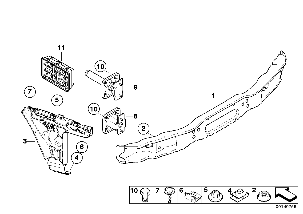 Genuine BMW 51127076034 E63 E64 Deformation Element, Rear Right (Inc. 645Ci, 650i & 630i) | ML Performance EU EU Car Parts