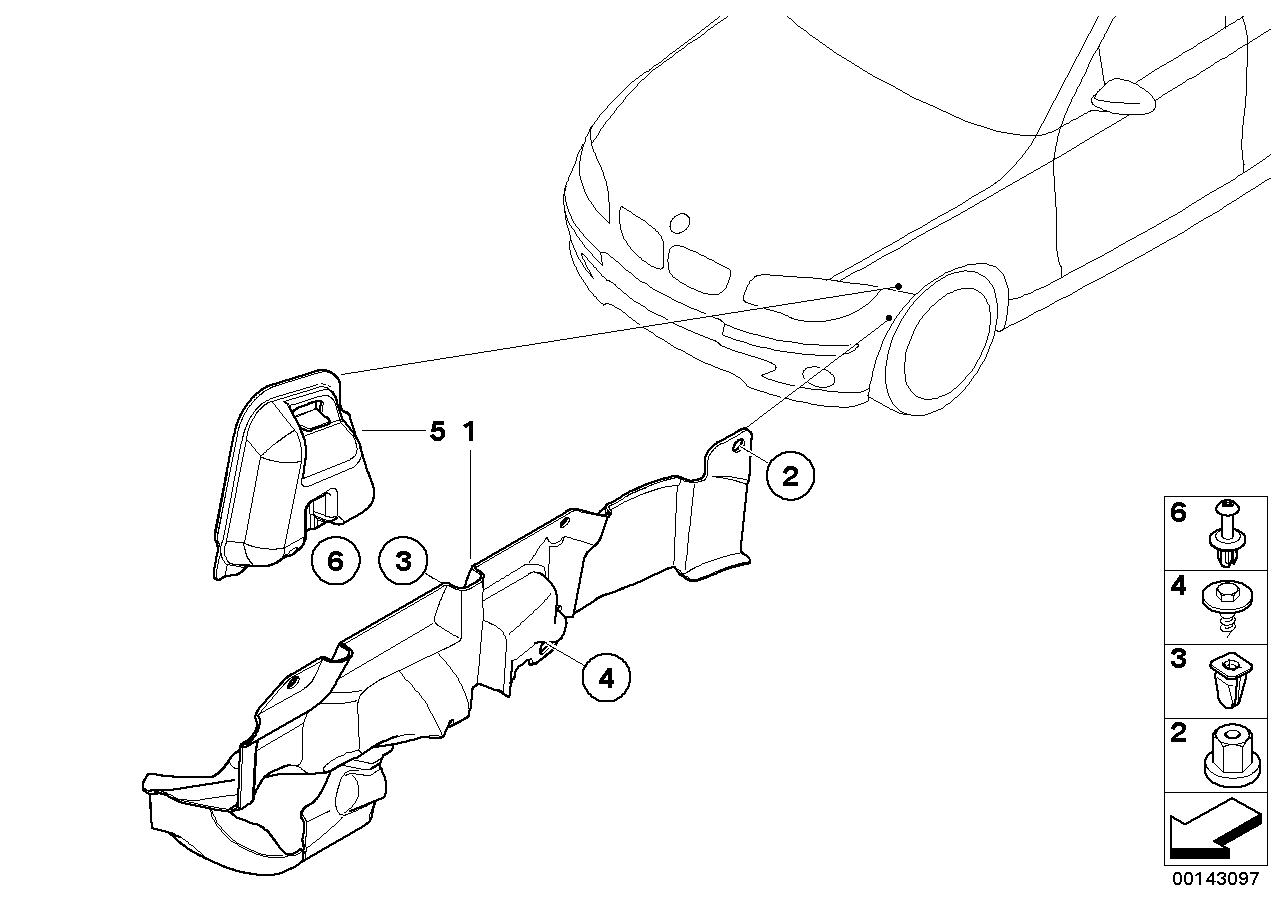 Genuine BMW 51717131712 E81 E93 E92 Diesel Encapsulation, Front Right (Inc. X1 20d ed, 335d & 328i) | ML Performance EU EU Car Parts