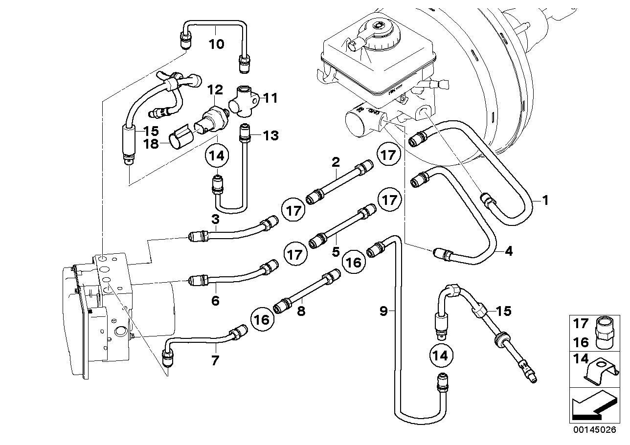 Genuine BMW 34336760914 E60 E63 E61 Distribution Piece M12X1 (Inc. 525i, 525d & 530i) | ML Performance EU EU Car Parts