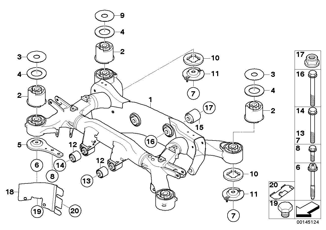 Genuine BMW 33316778120 E66 E65 E67 Stopper, Rear (Inc. 730Ld, 745i & 760LiS) | ML Performance EU EU Car Parts