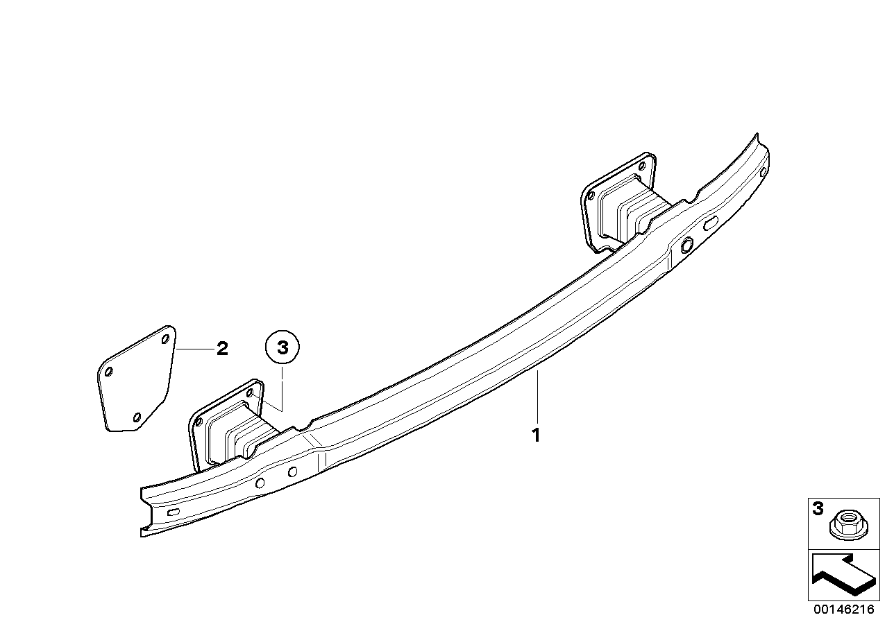 Genuine BMW 51127157118 E90 Carrier, Bumper Rear (Inc. 335d, 335i & 335xi) | ML Performance EU EU Car Parts