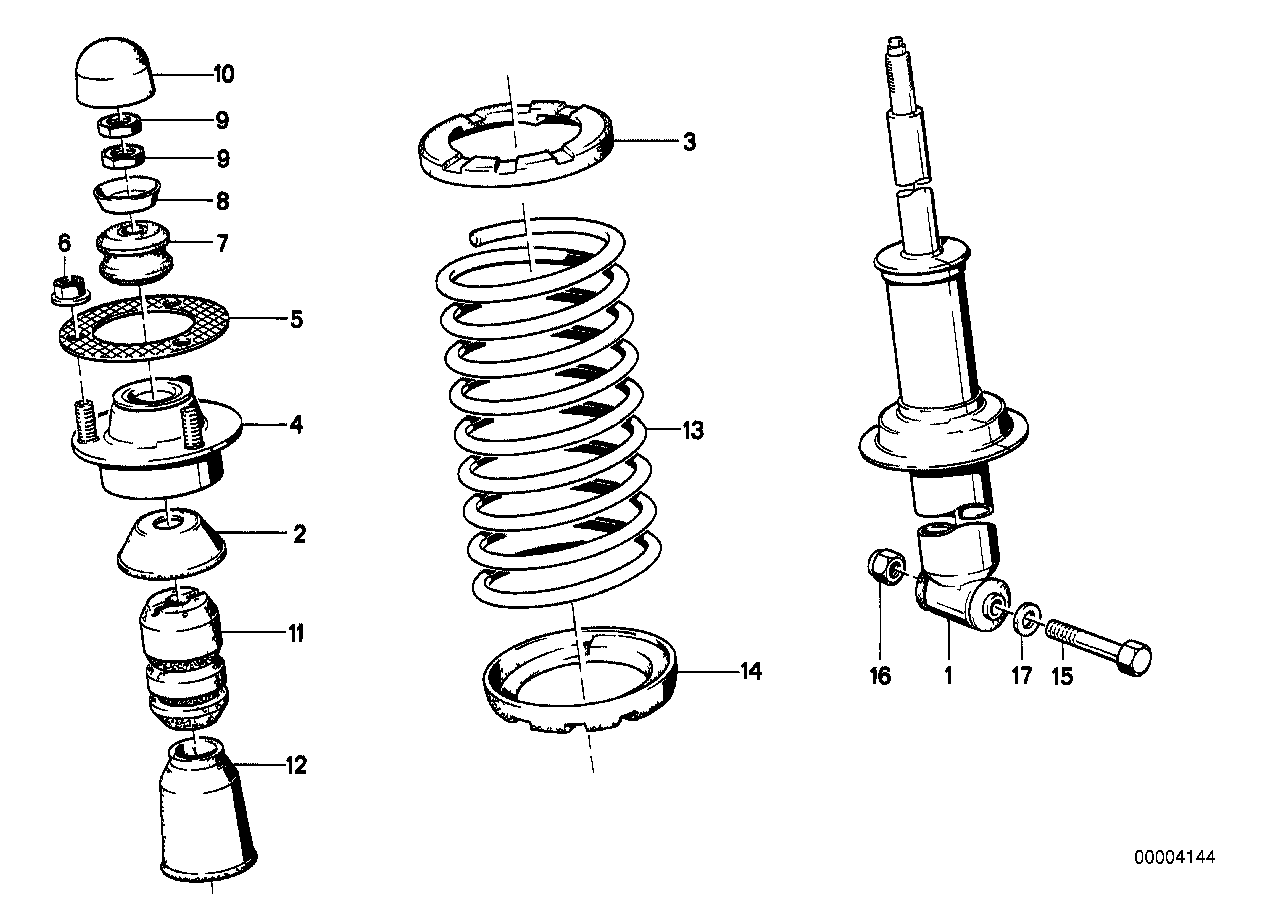 Genuine BMW 33521125380 E23 Shock Absorber, Rear (Inc. 732i, 728i & 728iS) | ML Performance EU EU Car Parts