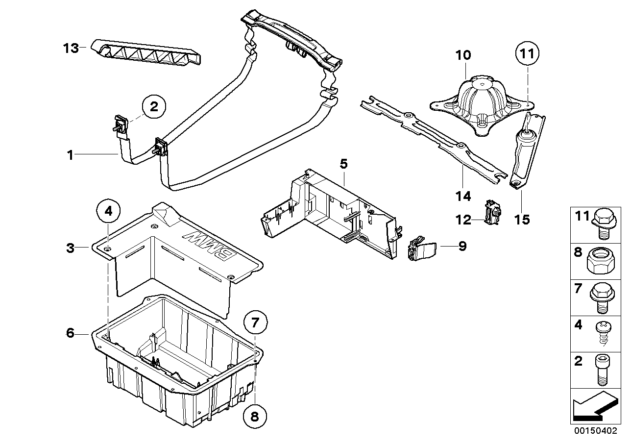 Genuine BMW 51717025201 E53 Tension Strap LINKS (Inc. X5) | ML Performance EU EU Car Parts