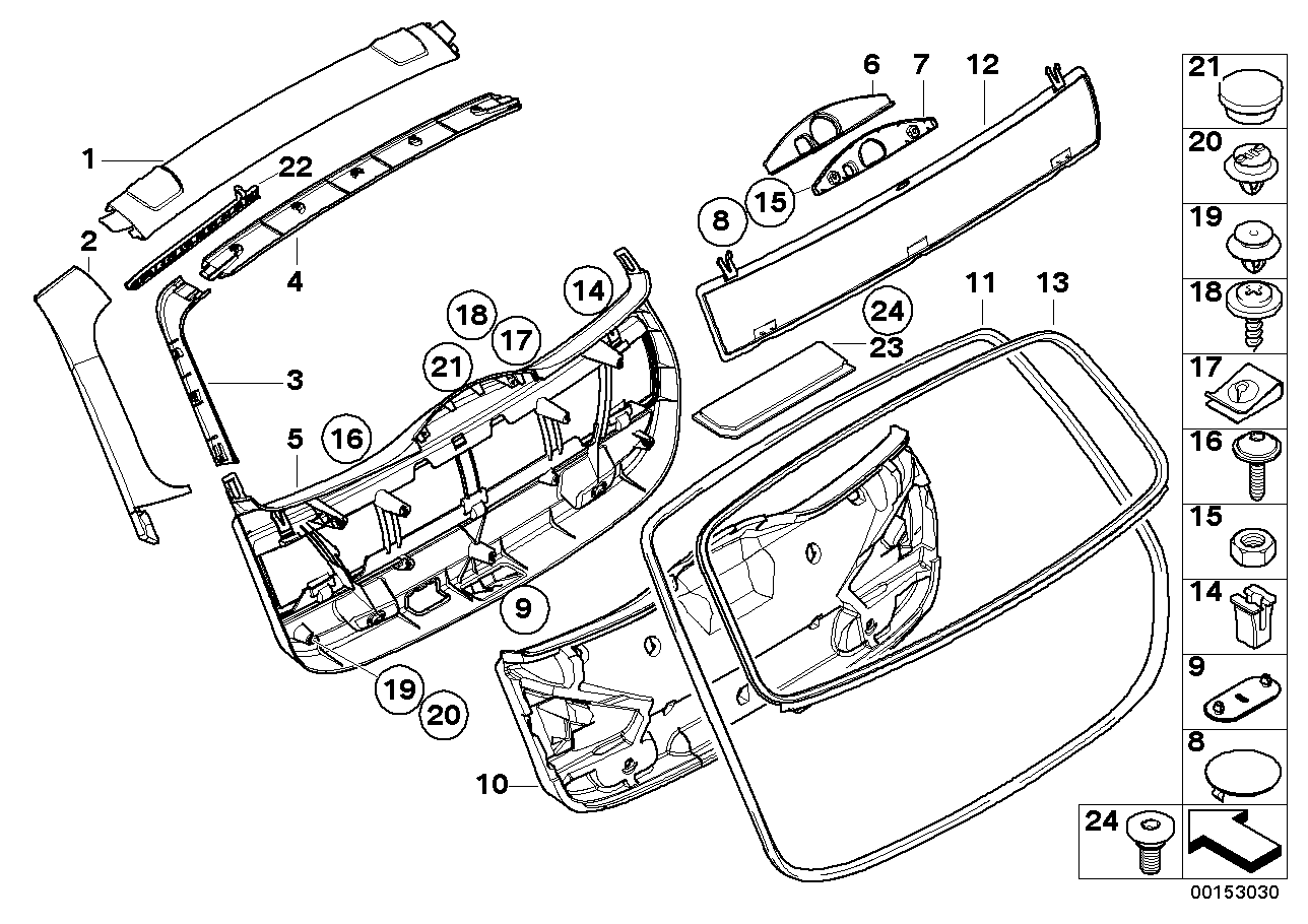 Genuine BMW 51717130769 E91 Rear Window Sealing (Inc. 325d, 318i & 330d) | ML Performance EU EU Car Parts