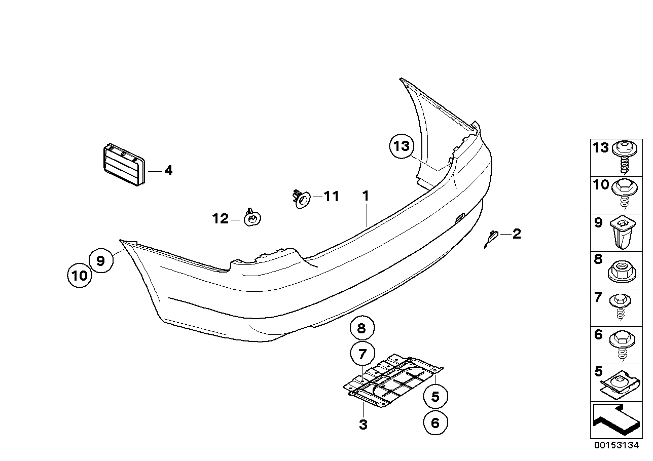 Genuine BMW 51127165341 E92 E93 Guide For Tow Hitch, Center Lower (Inc. 325d, 330xi & 316i) | ML Performance EU EU Car Parts