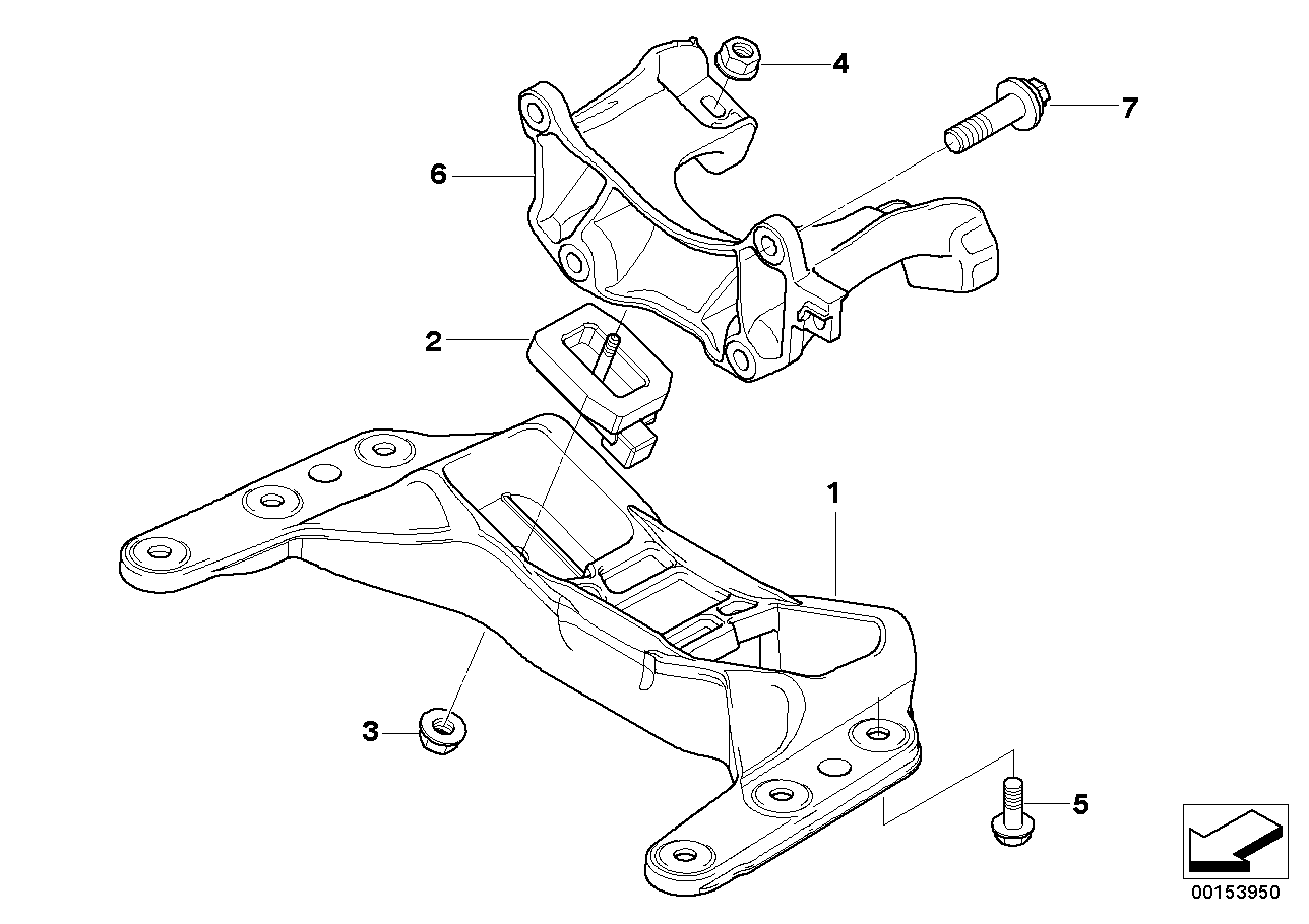 Genuine BMW 22317840415 E90 E92 E93 Transmission Supporting Bracket (Inc. & M3) | ML Performance EU Car Parts