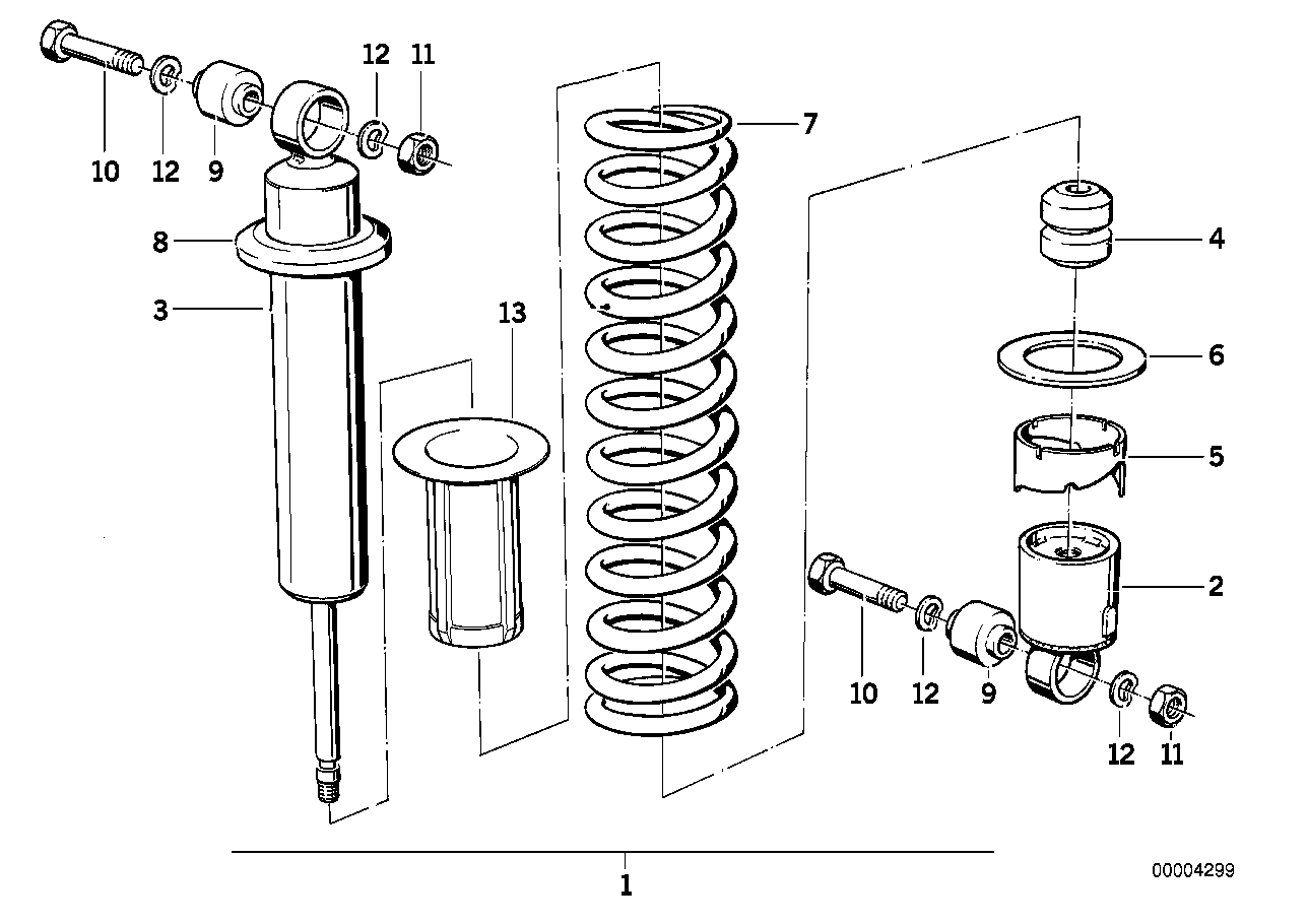 Genuine BMW 33531451356 65 Spring Strut, Rear (Inc. & R 80 G/S) | ML Performance EU Car Parts