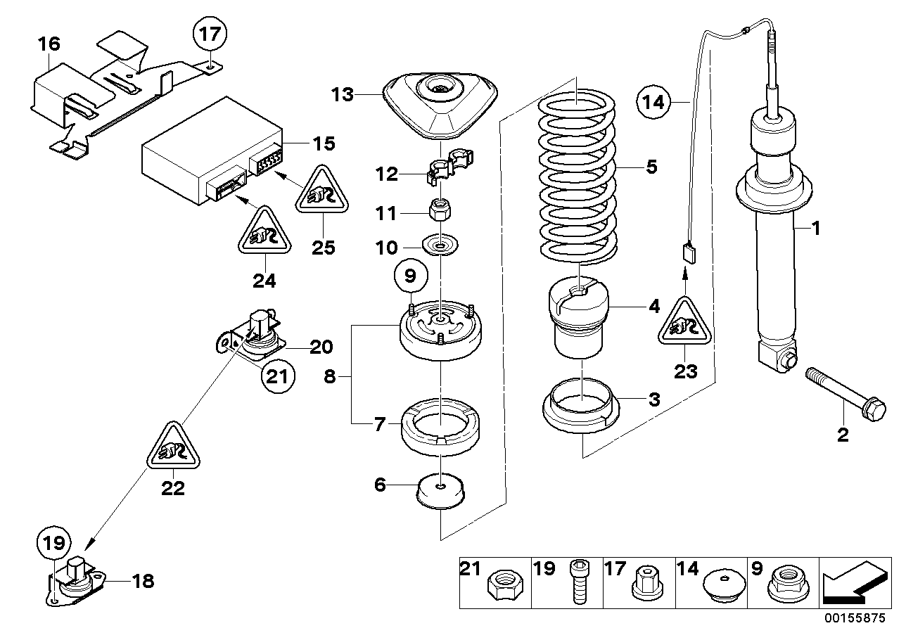 Genuine BMW 33522283993 E64 Spring Strut, Rear (Inc. M6) | ML Performance EU EU Car Parts