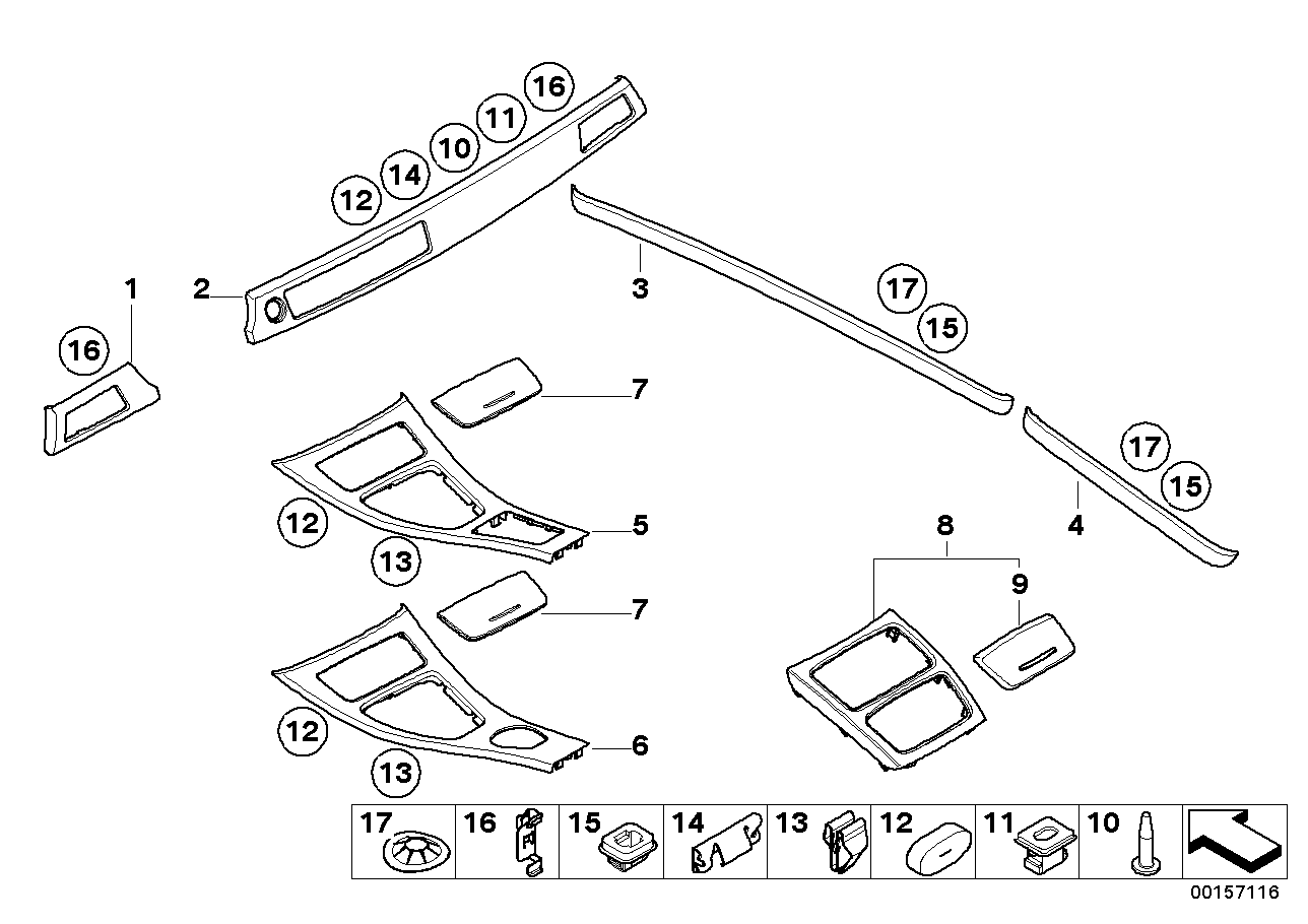 Genuine BMW 51168044930 E93 E92 Cover, Oddments Box, Rear TITAN SHADOW (Inc. M3) | ML Performance EU EU Car Parts