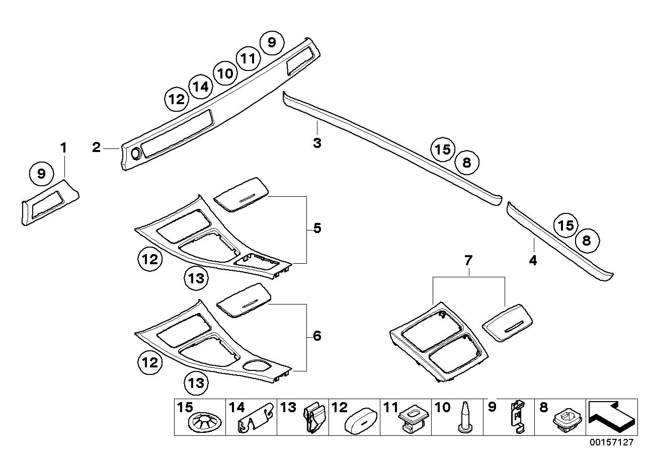 Genuine BMW 51166951578 E92 Interior Trim Strips, Alu, Brushed, Fine (Inc. 325d, M3 & 320xd) | ML Performance EU EU Car Parts