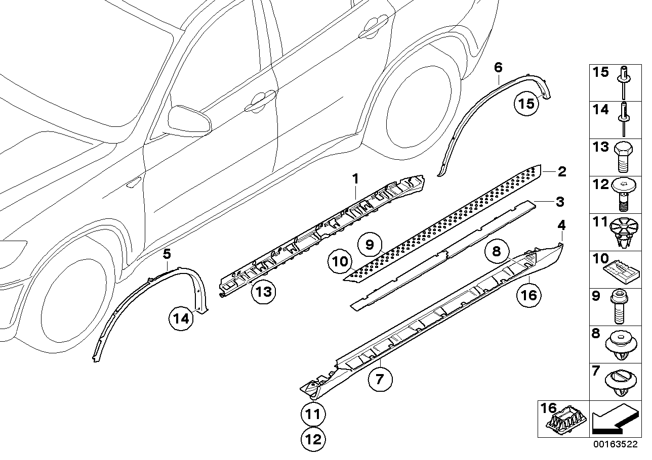 Genuine BMW 51777245741 E71 E72 Running Board, Left (Inc. X6) | ML Performance EU EU Car Parts
