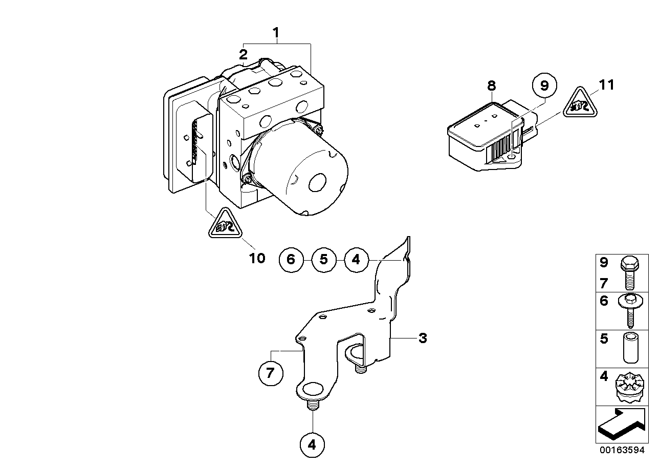 Genuine BMW 34526769710 E60 E63 E61 Repair Kit, Control Unit Dsc (Inc. 545i, 520i & 530i) | ML Performance EU EU Car Parts