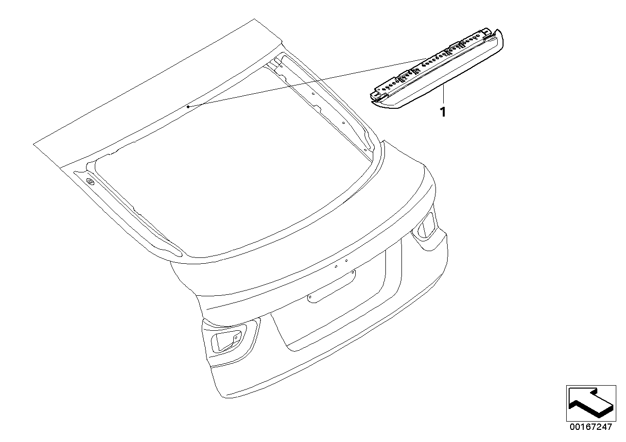Genuine BMW 63257207825 E71 E72 Third Stoplamp White SCHWARZ (Inc. X6) | ML Performance EU EU Car Parts