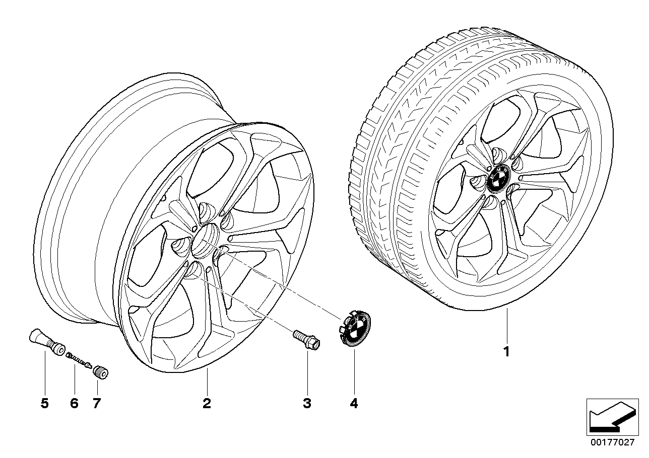 Genuine BMW 36103451880 E83 Light Alloy Rim 8JX18 ET:46 (Inc. X3) | ML Performance EU EU Car Parts