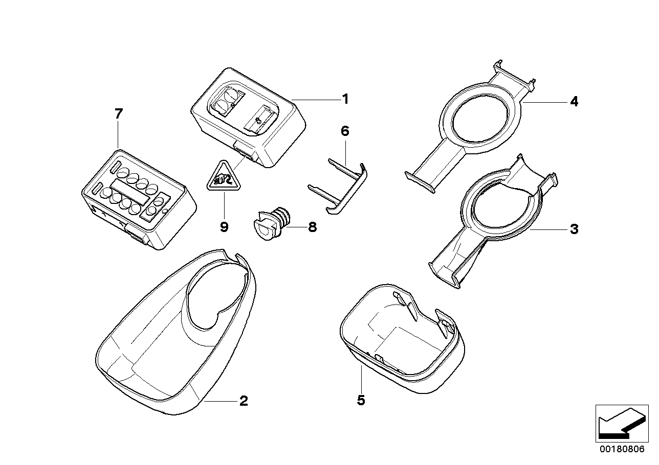 Genuine BMW 61358371931 E39 Bottom Part Of Cable Guide (Inc. 540i, 540iP & 530d) | ML Performance EU EU Car Parts