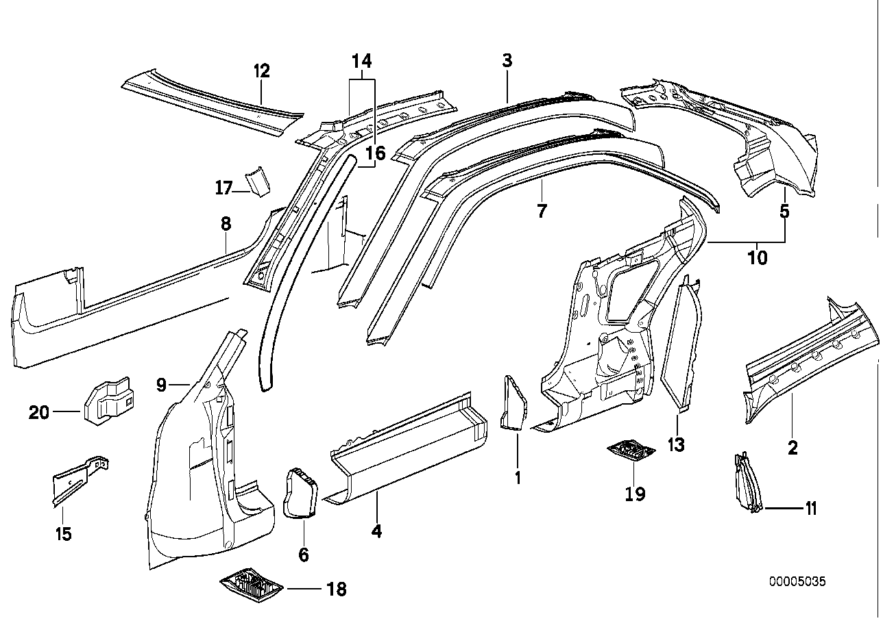 Genuine BMW 41118123254 E31 Bracket Covering Wheel Housing Fr. Right (Inc. 840i, 840Ci & 850Ci) | ML Performance EU EU Car Parts