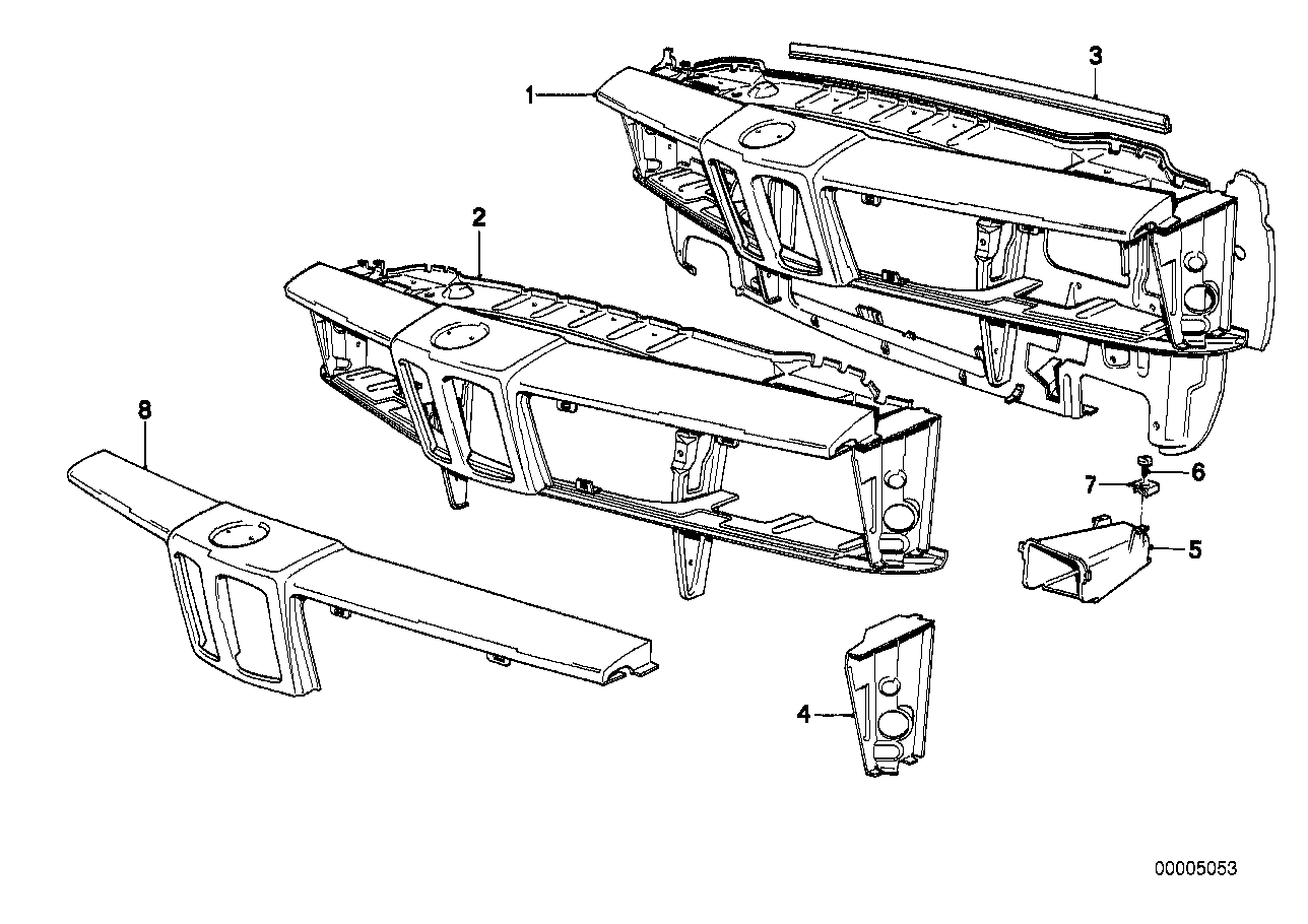 Genuine BMW 41331839216 E24 Frame Headlight Right (Inc. 630CSi, 635CSi & M6) | ML Performance EU EU Car Parts