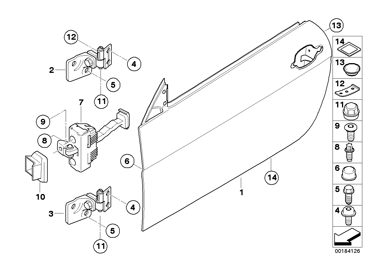 Genuine BMW 41517200225 E63 E64 Door Hinge, Bottom Left (Inc. 645Ci, 635d & 630i) | ML Performance EU EU Car Parts