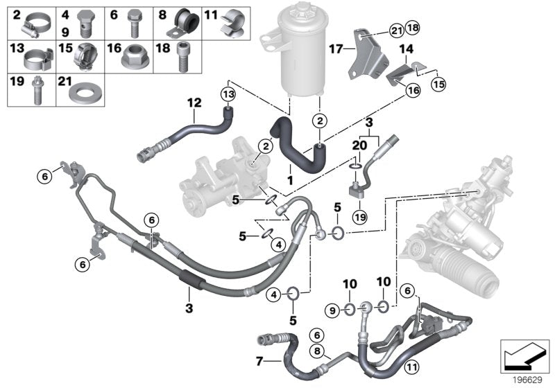 Genuine BMW 32416779954 E71 E70 F16 Bracket, Suction Line, Steering (Inc. X5) | ML Performance EU EU Car Parts
