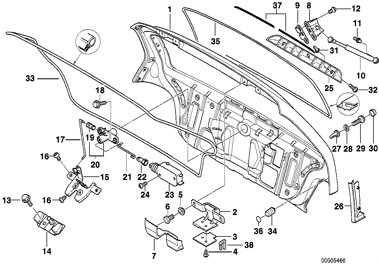 Genuine BMW 51248171160 E36 Locking Bar (Inc. 318i, 320i & 316i) | ML Performance EU EU Car Parts