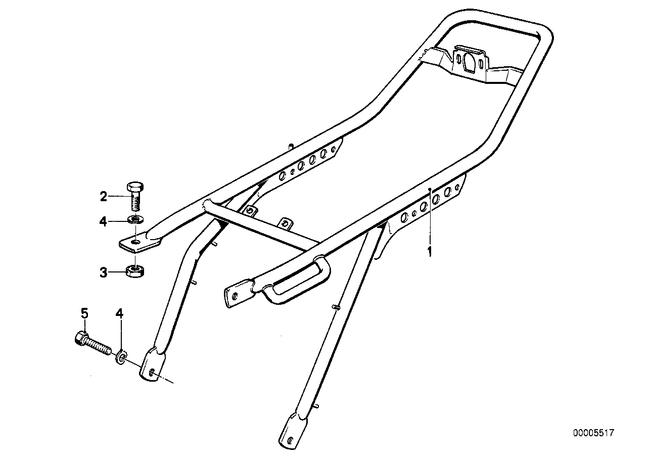 Genuine BMW 46511240977 65 Rear Frame Schwarz (Inc. & R 80 G/S) | ML Performance EU Car Parts