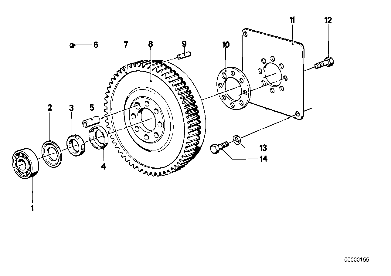 Genuine BMW 11221713883 E30 E28 Flywheel (Inc. 525e, 520i & 325e) | ML Performance EU EU Car Parts