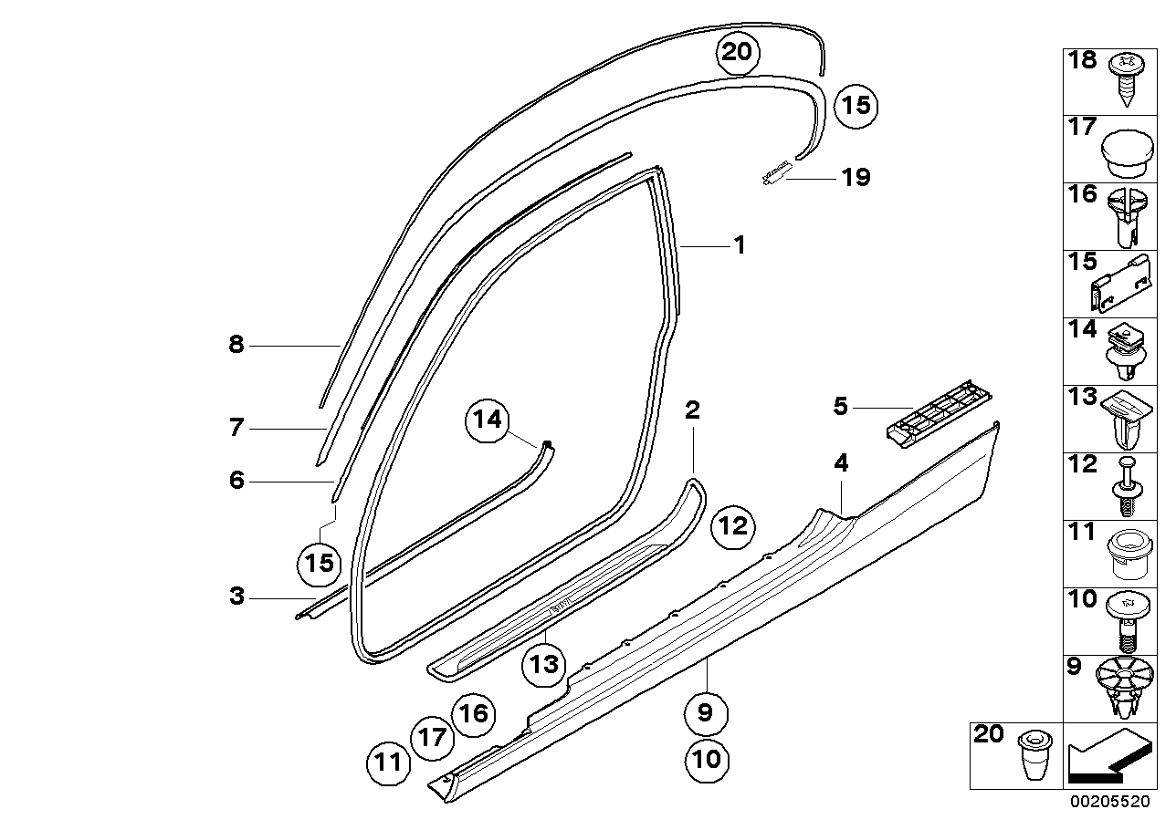 Genuine BMW 51777256106 E93 E92 Primed Right Door Sill Trim Panel (Inc. 328xi, 335is & 325i) | ML Performance EU EU Car Parts