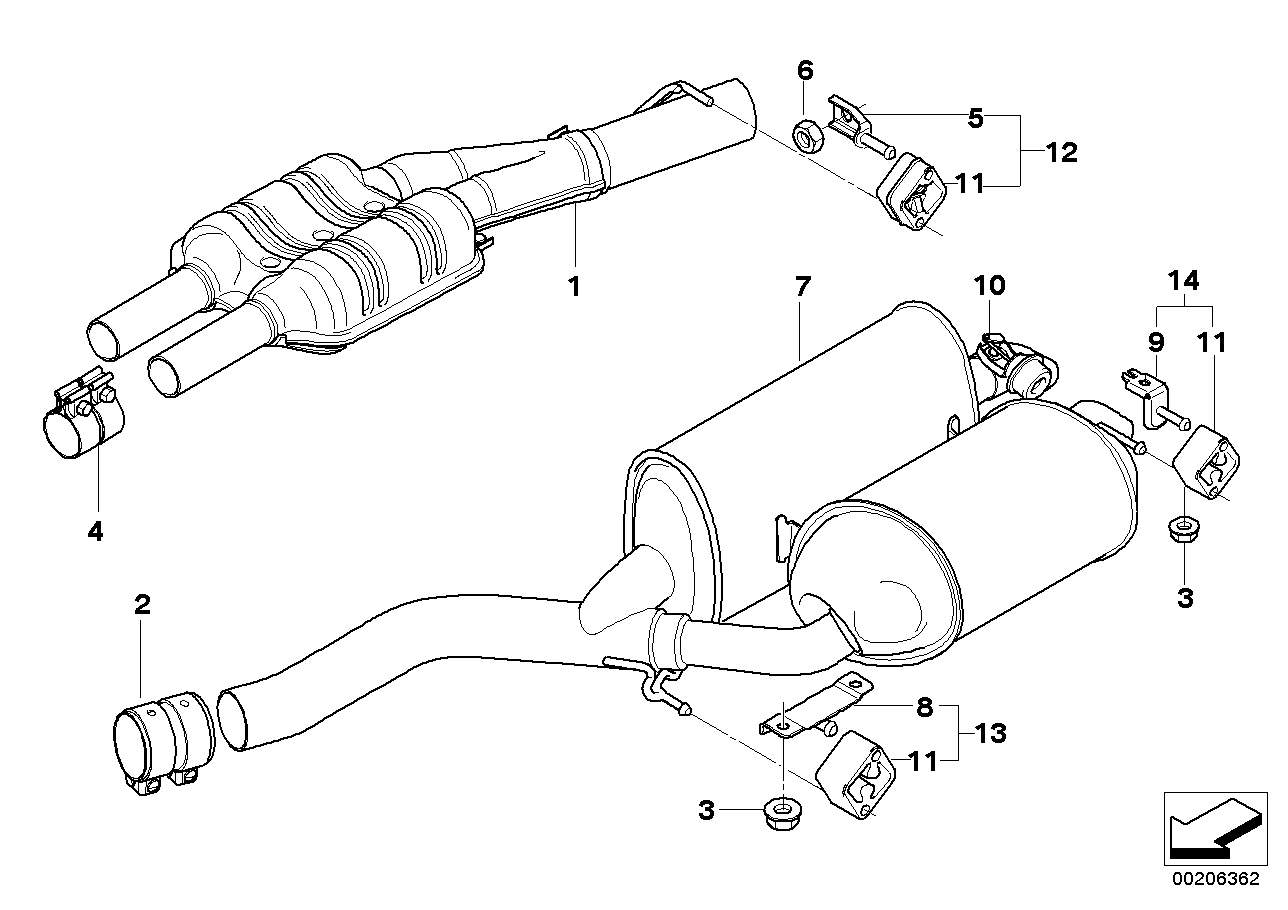 Genuine BMW 18107522566 E66 E65 E67 Rear Muffler With Exhaust Flap (Inc. 735i, 745LiS & 735Li) | ML Performance EU EU Car Parts