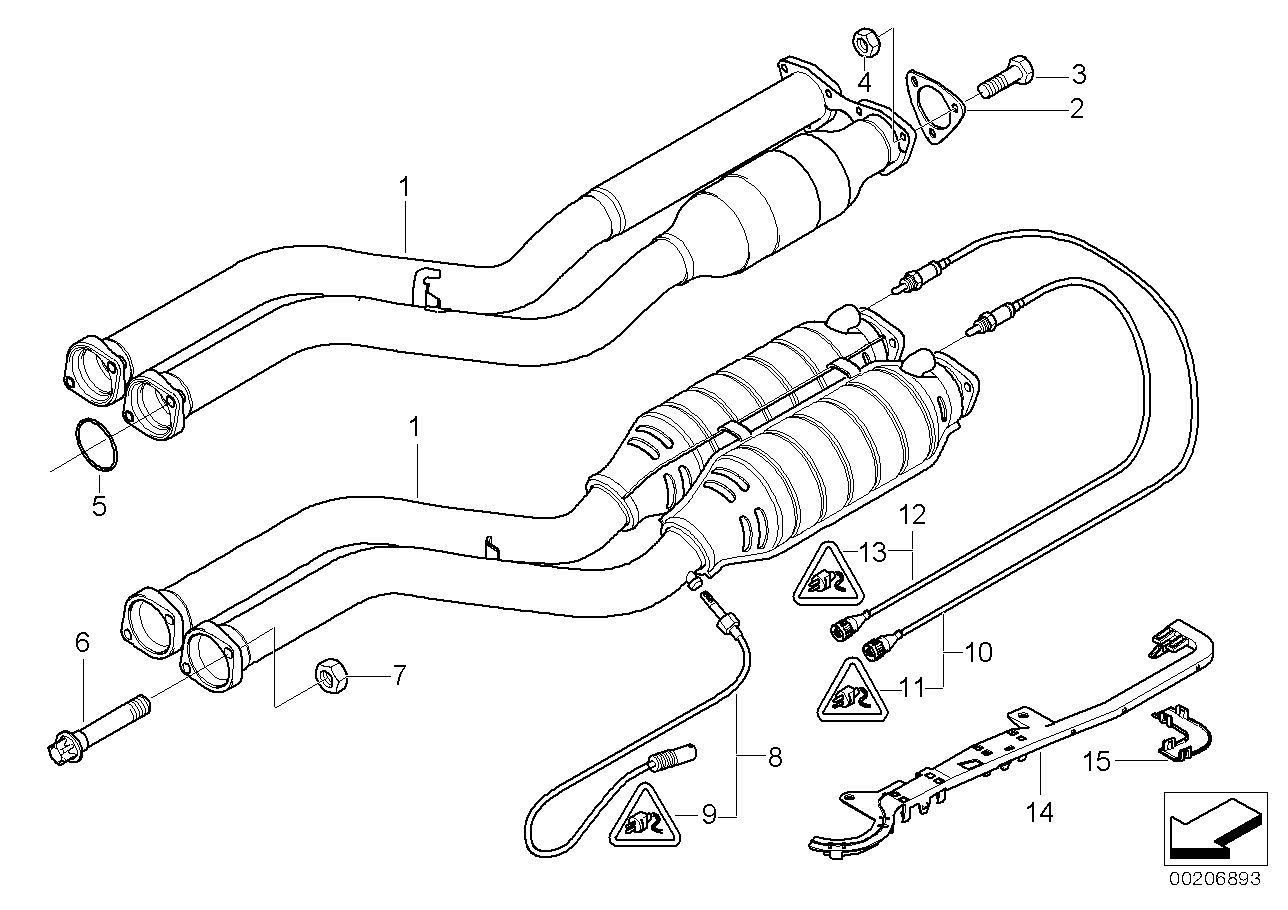 Genuine BMW 18107832909 E46 Exhaust System, Front (Inc. M3) | ML Performance EU EU Car Parts