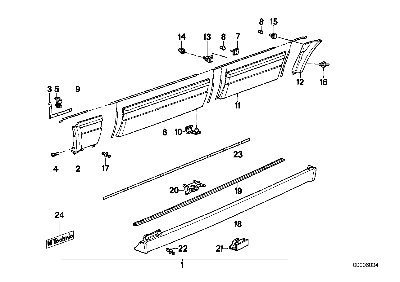 Genuine BMW 51712239879 E30 Covering Left M TECHNIC (Inc. 324td, 320is & 316) | ML Performance EU EU Car Parts