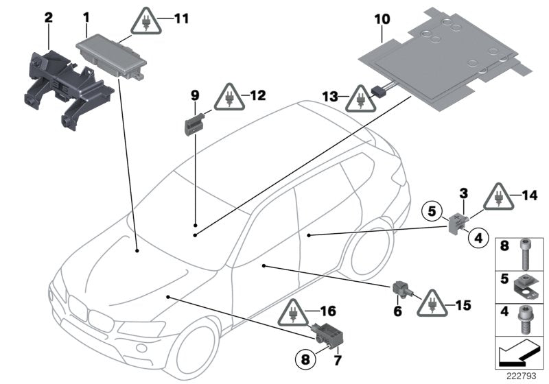 Genuine BMW 65779226797 F25 F26 Sensor, Driver's Seat (Inc. X3 & X4 28iX) | ML Performance EU EU Car Parts