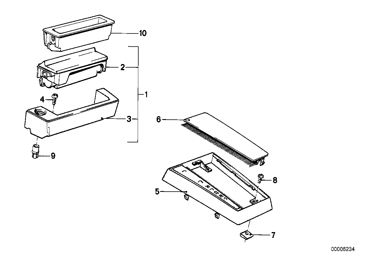 Genuine BMW 51161874943 E28 Frame Ashtray Front (Inc. 525i, 528e & 533i) | ML Performance EU EU Car Parts