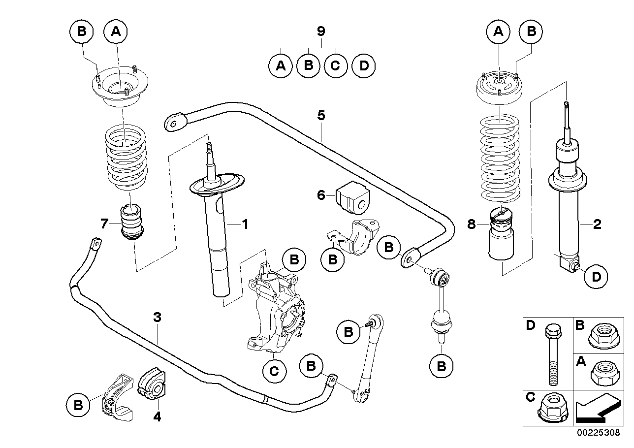 Genuine BMW 31356764111 E61 E64 Stabilizer, Front D=25mm (Inc. 645Ci, 540i & 528i) | ML Performance EU EU Car Parts