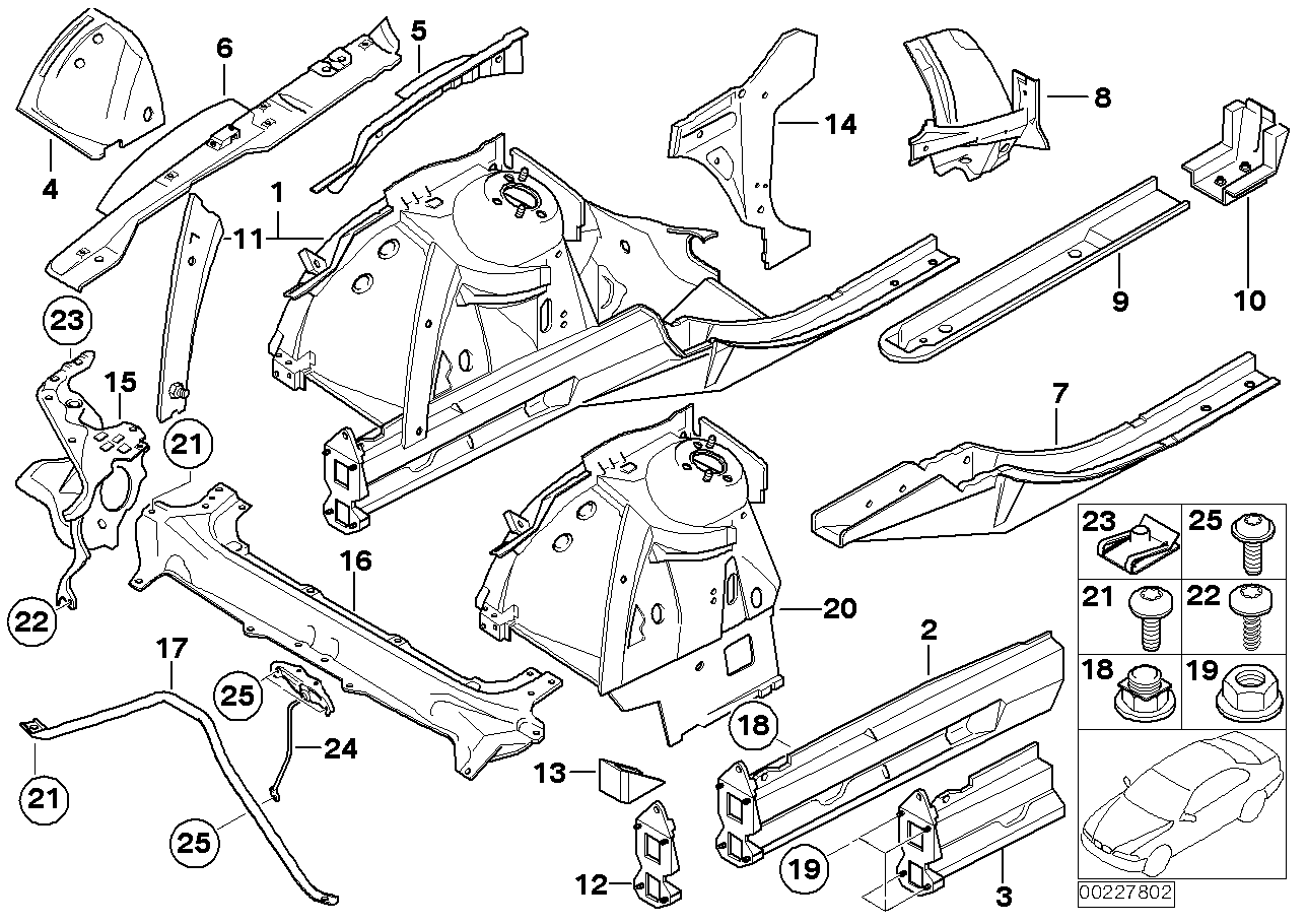 Genuine BMW 41117044649 E66 E65 E67 Diagonal Rod, Left (Inc. 745LiS, 745d & 745Li) | ML Performance EU EU Car Parts