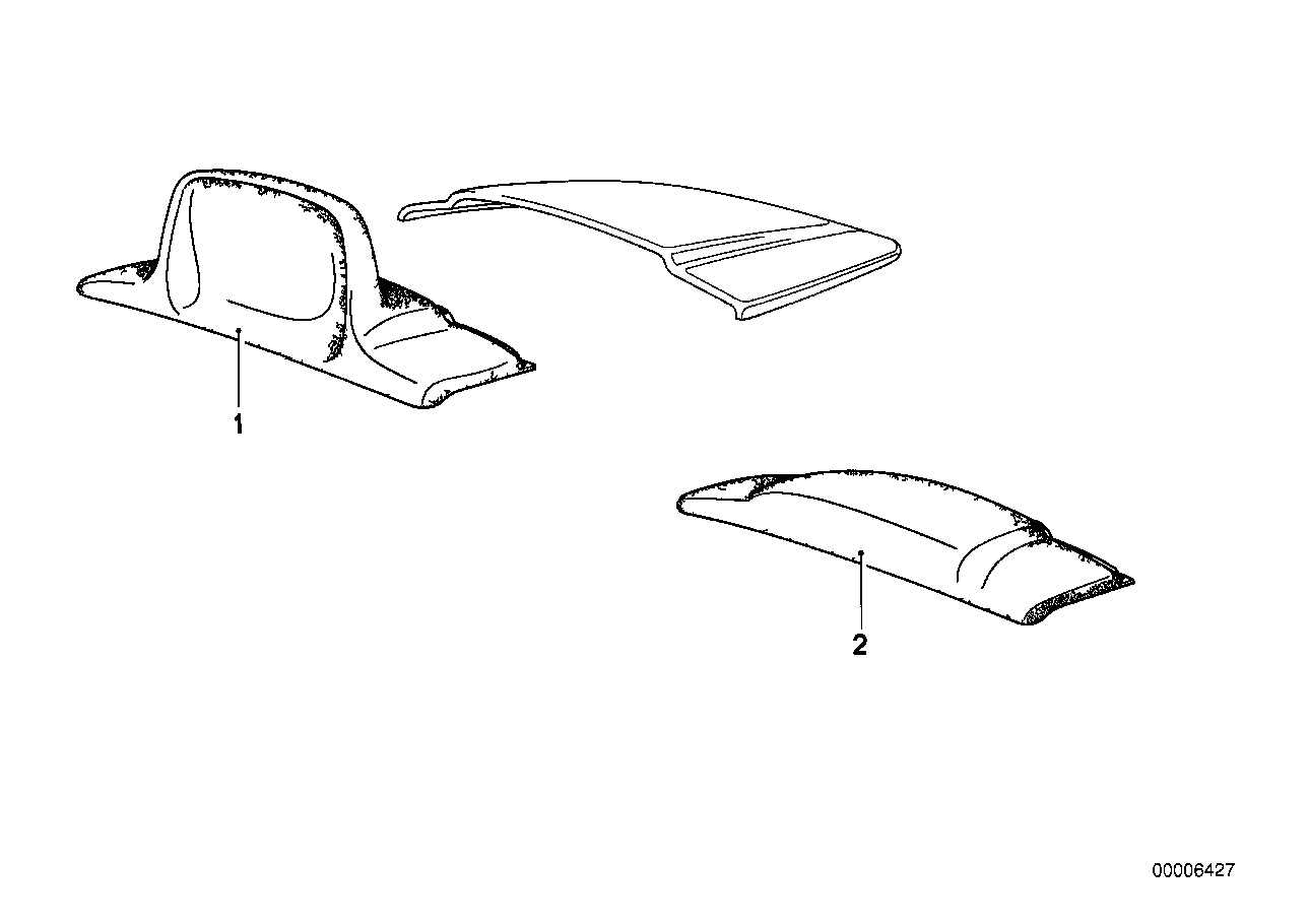 Genuine BMW 51461965344 E24 Casing Headrest Rear SILBER (Inc. 628CSi, 635CSi & M635CSi) | ML Performance EU EU Car Parts