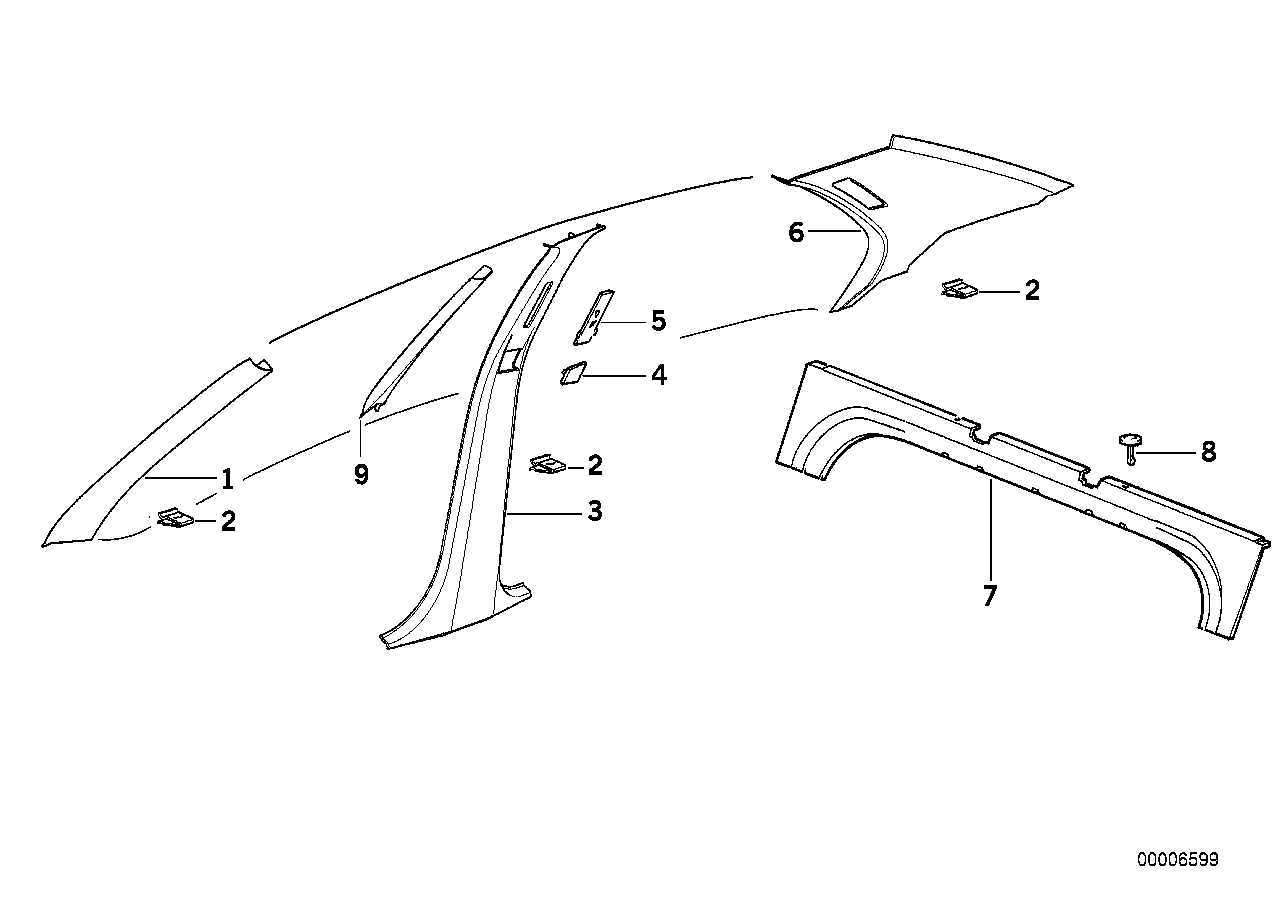 Genuine BMW 51432258112 E36 Trim Panel Column, Rear Right ANTHRAZIT (Inc. 325tds, 318is & 316i) | ML Performance EU EU Car Parts