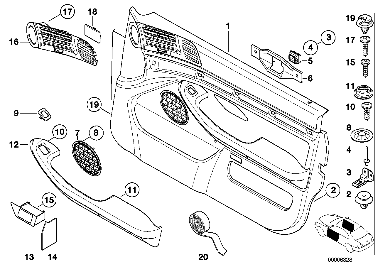 Genuine BMW 51418200871 E39 Lateral Trim Panel Left GRAU (Inc. 520d, 525tds & 540iP) | ML Performance EU EU Car Parts