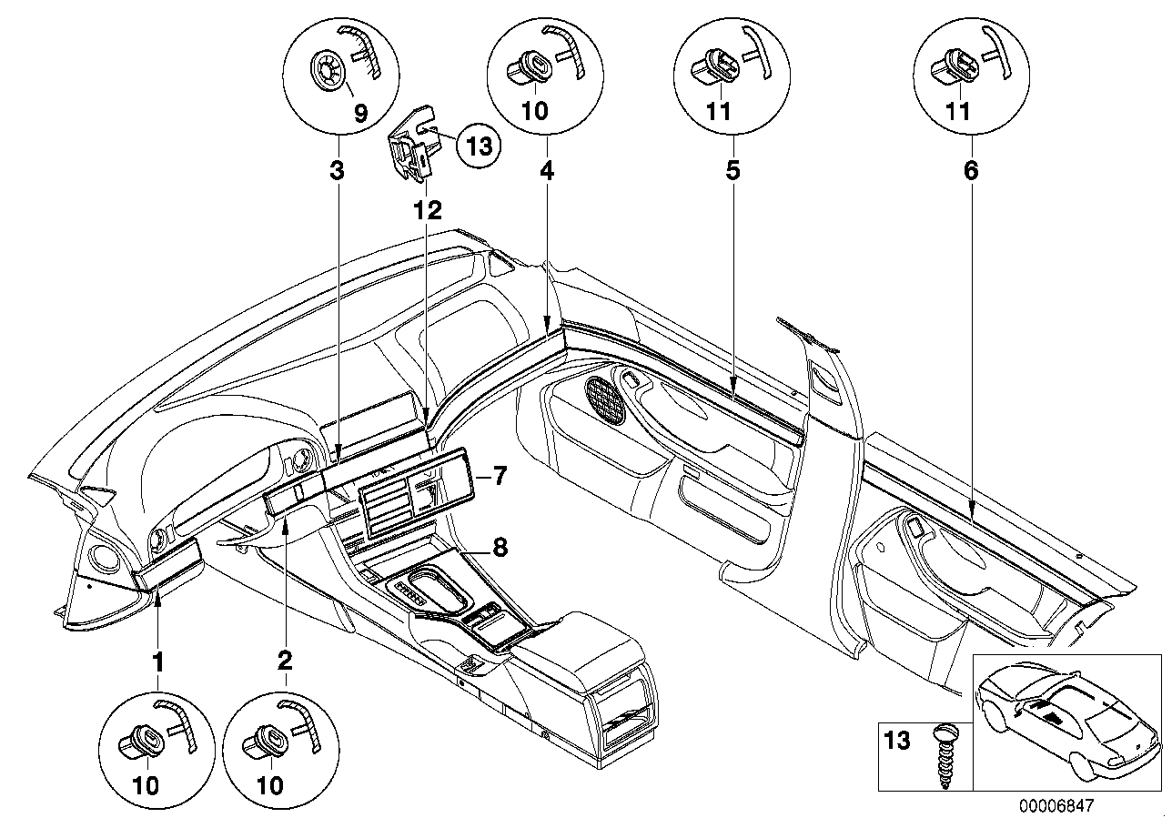 Genuine BMW 51458159739 E39 Left Finisher (Inc. 520d, 528i & 530i) | ML Performance EU EU Car Parts