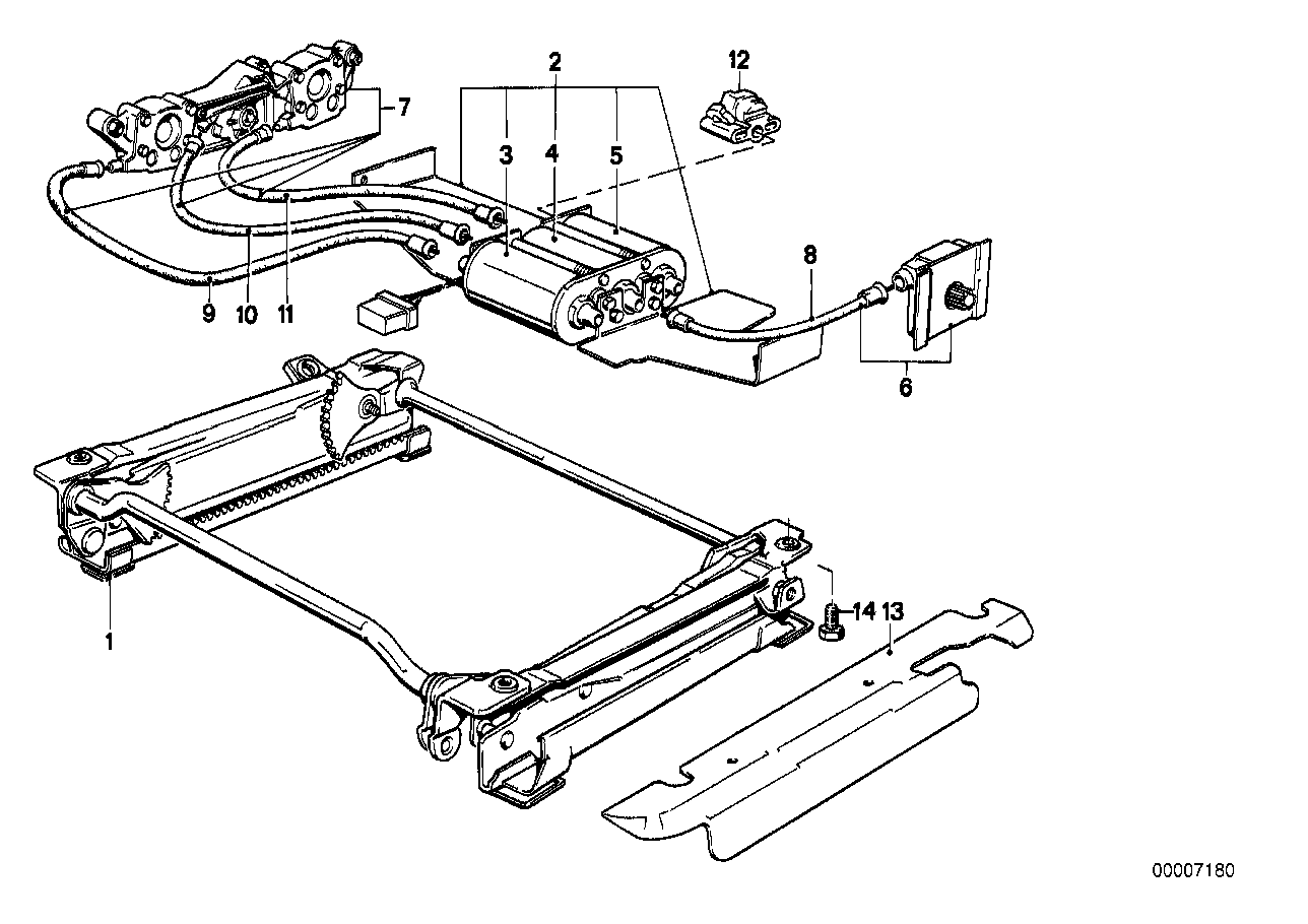 Genuine BMW 52101917226 E24 E28 E23 Flex.Shaft Vertical Seat Adjuster Front (Inc. 735i, 728iS & 733i) | ML Performance EU EU Car Parts