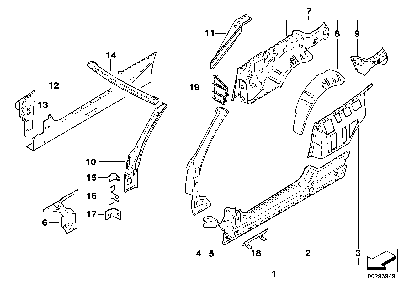 Genuine BMW 41007179556 E93 Crash Reinforcement, Right (Inc. M3, 320d & 335i) | ML Performance EU EU Car Parts