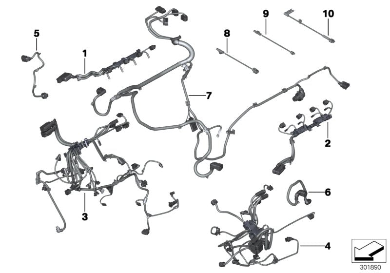Genuine BMW 12518654760 Wiring Harness, Eng. Sensoric Module 2 45143 (Inc. 650i, 550iX & 750i) | ML Performance EU EU Car Parts