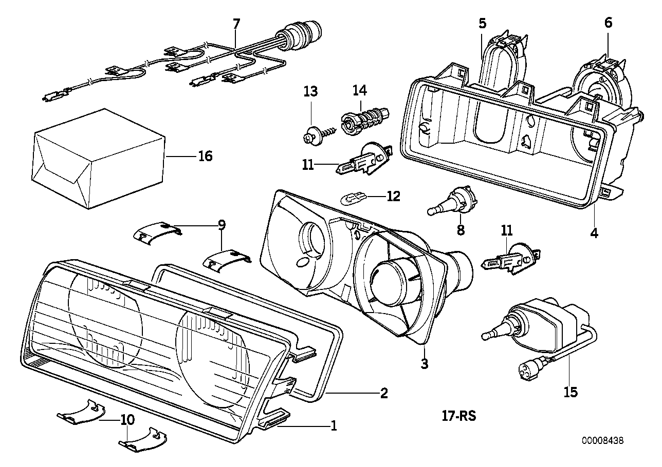 Genuine BMW 63121393851 E36 Housing ZKW (Inc. 325i, 318tds & 318i) | ML Performance EU Car Parts