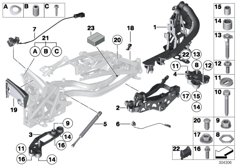 Genuine BMW 54377192948 E89 Main Console Mount, Right (Inc. Z4 35is, Z4 18i & Z4 20i) | ML Performance EU EU Car Parts