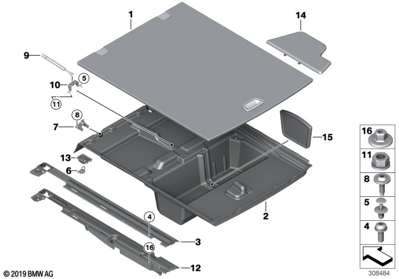Genuine BMW 51477315892 Bracket, Hinge For Floor Panel (Inc. 335iX, 328i & 330iX) | ML Performance EU EU Car Parts