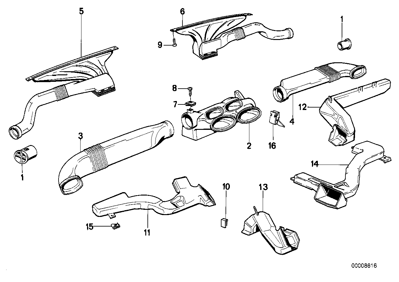 Genuine BMW 51451908968 E32 Defroster Nozzle (Inc. 740iL, 730i & 730iL) | ML Performance EU EU Car Parts