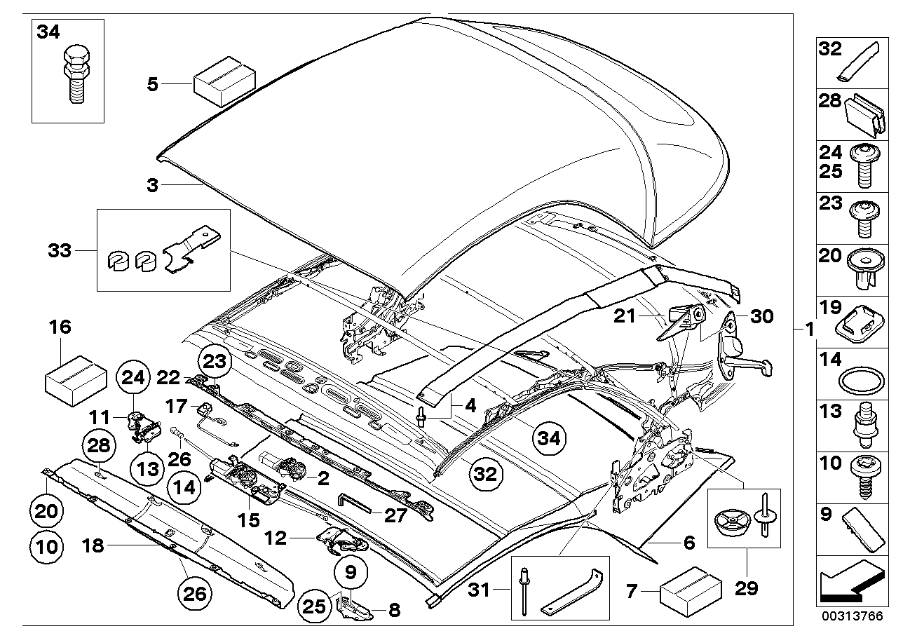Genuine BMW 54347171309 E88 Base Plate Left (Inc. 118i, 128i & 120i) | ML Performance EU EU Car Parts