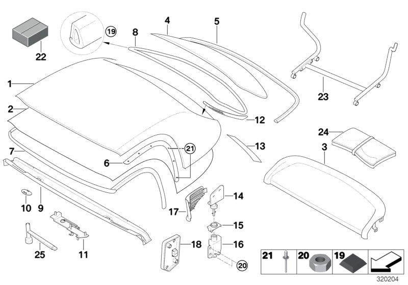Genuine BMW 54217125707 E52 Hardtop, Primed GRUNDIERT (Inc. Alpina V8 & Z8) | ML Performance EU EU Car Parts