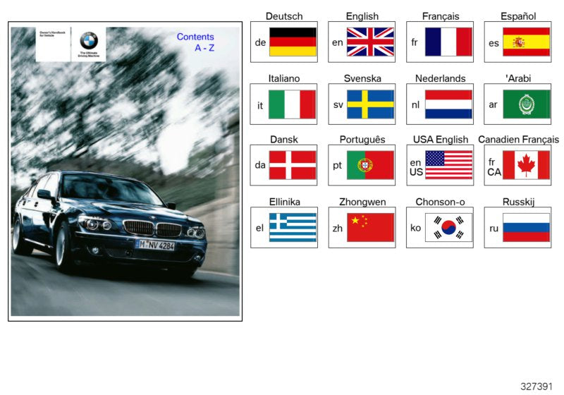 Genuine BMW 01410159265 E65 E66 Owner's Handbook E65, E66 EN US, MJ 2006 (Inc. 750i, 760Li & 745Li) | ML Performance EU EU Car Parts